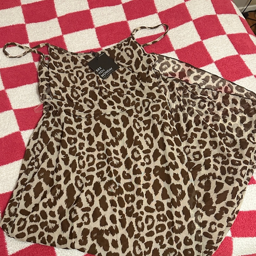 See You Monday Leopard Print Maxi Dress